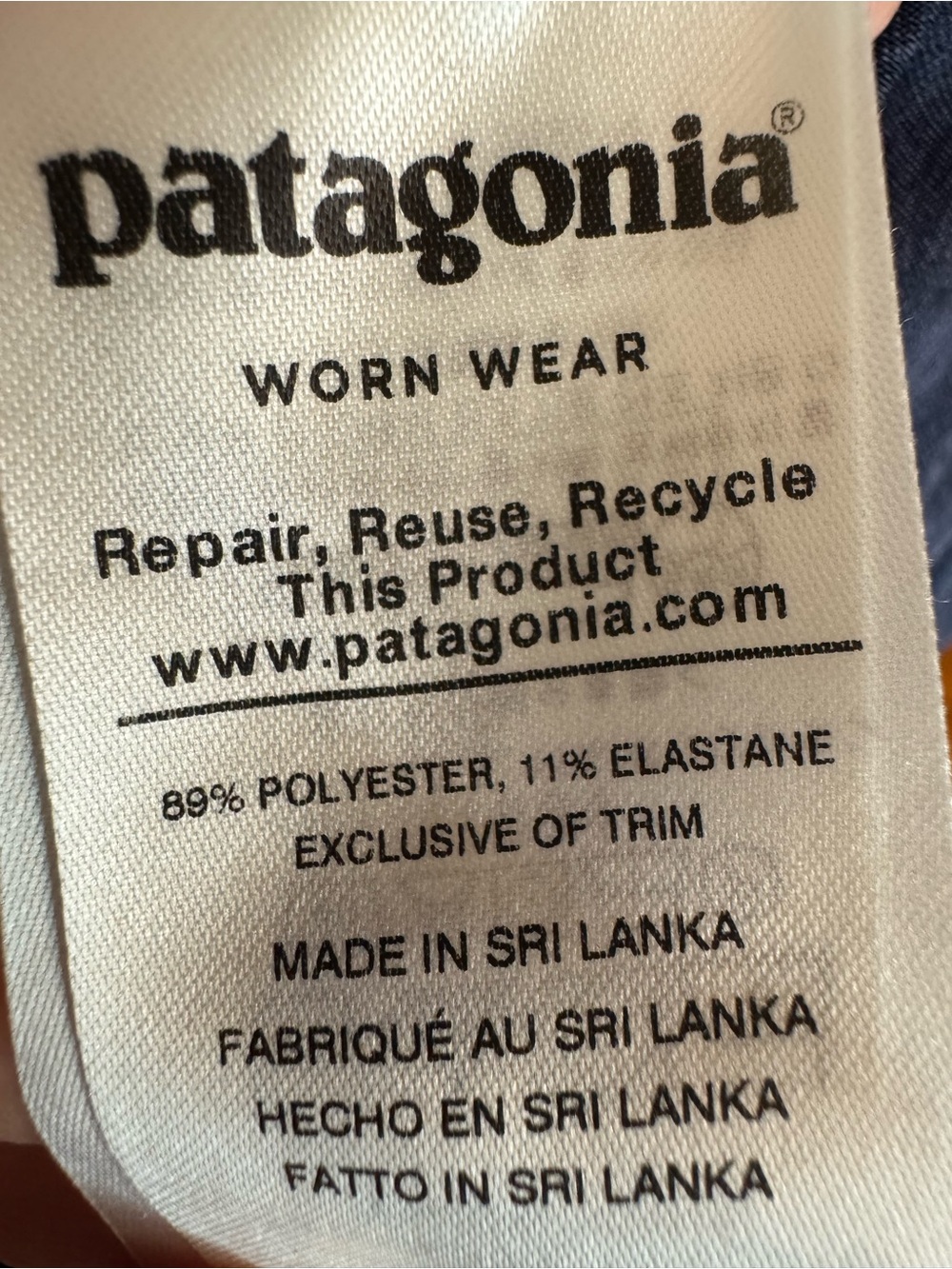 Patagonia Women’s Twist Front Travel Dress Navy Blue Size L - Picture 5 of 10